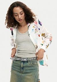 Koszula Desigual biała damska Mila 26SWCW21  Regular Fit