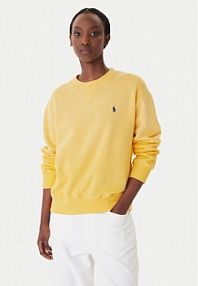 Bluza przez głowę Polo Ralph Lauren żółta 211971697504 Żółty Relaxed Fit