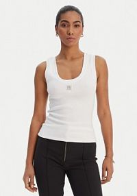 Top Fracomina biały damski FP26ST2001J40101  Slim Fit