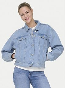 Kurtka jeansowe ONLY niebieska damska Jeansowa Harper 15363548  Regular Fit