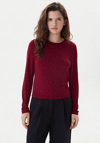 Bluzka ONLY bordowy damska Zita 15358986  Regular Fit
