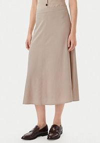 Spódnica ONLY beżowa Midi Goa 15363690  Regular Fit