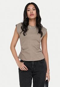 T-shirt ONLY szary damski Marie 15372452  Regular Fit