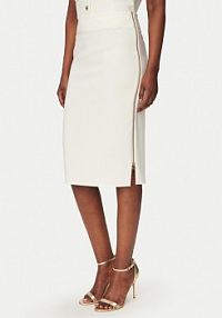 Spódnica ołówkowa Rinascimento biała CFC0127985003  Slim Fit