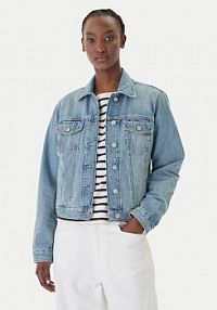 Kurtka jeansowe Tommy Jeans niebieska damska Jeansowa Classic DW0DW22720  Regular Fit