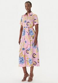 Sukienka LOLA CASADEMUNT różowa Koszulowa LS2616088  Regular Fit