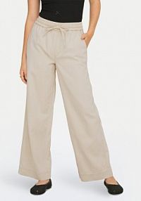 Spodnie eleganckie ONLY beżowe damskie Materiałowe Maisa 15367380  Wide Leg