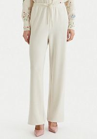 Spodnie eleganckie ONLY beżowe damskie Materiałowe Maya 15369156  Loose Fit