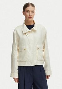 Kurtka przejściowa Tommy Hilfiger beżowa damska WW0WW48616  Relaxed Fit