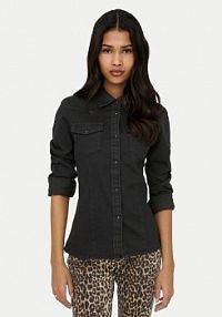 Koszula ONLY czarna damska Jeansowa Sasia 15352339  Slim Fit