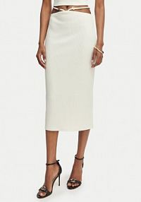 Spódnica ołówkowa Guess kremowa E6GD04 KG322  Slim Fit