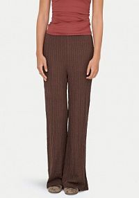 Spodnie eleganckie ONLY brązowe damskie Materiałowe Ella 15368471  Wide Leg