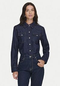 Koszula ONLY niebieska damska Jeansowa Charlize 15364777  Regular Fit