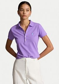 Koszulka polo Polo Ralph Lauren fioletowa damska Ralph Lauren  211870245012  Slim Fit