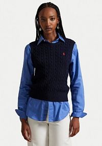 Kamizelka Polo Ralph Lauren granatowa damska 211971882501  Slim Fit