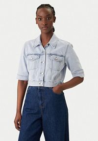 Kurtka jeansowe Tommy Jeans niebieska jasna damska Jeansowa DW0DW22388 Błękitny Regular Fit