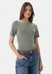 T-shirt ONLY zielony damski Free 15367559  Regular Fit