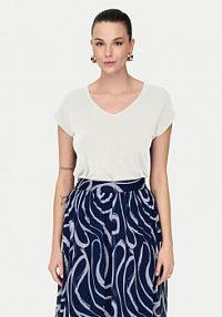 T-shirt ONLY biały damski Rilla 15315776  Regular Fit