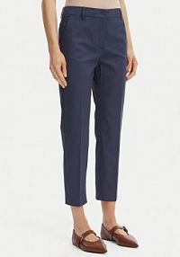 Spodnie eleganckie Weekend Max Mara granatowe damskie Materiałowe Cecco 2615131082  Regular Fit