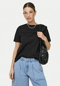 T-shirt ONLY czarny damski Freja 15367970  Regular Fit