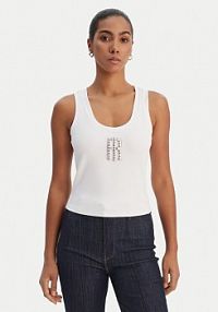 Top Fracomina biały damski FP26ST2003J42701  Slim Fit