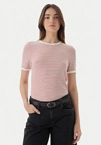 T-shirt ONLY czerwony damski Tine 15315406  Regular Fit