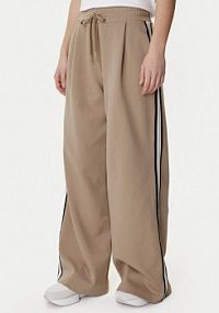 Spodnie dresowe Weekend Max Mara beżowe damskie Perdoni 2615781051  Wide Leg