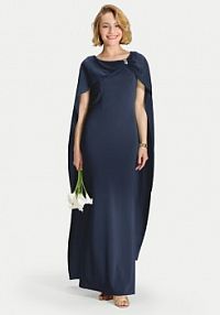 Sukienka wieczorowa Swing granatowa 5AK11900  Regular Fit
