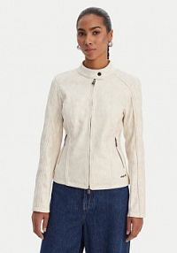 Kurtka przejściowa Desigual biała damska 26SWEW10  Regular Fit