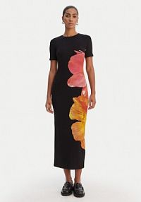 Sukienka codzienna Desigual czarna 26SWVK26  Slim Fit