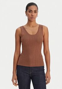 Top Fracomina brązowy damski FR26ST4005K524R9  Slim Fit