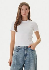 T-shirt ONLY biały damski Val 15339774  Slim Fit