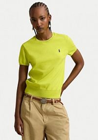 T-shirt Polo Ralph Lauren zielony damski 211971872503  Slim Fit