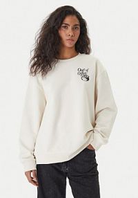 Bluza przez głowę HUGO beżowa Classic 50560782  Relaxed Fit