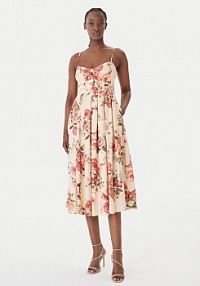 Sukienka koktajlowa Guess różowa W6GKAF W2558  Regular Fit