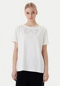 T-shirt EA7 Emporio Armani biały damski 7W001098 AF14880 U1142  Slim Fit