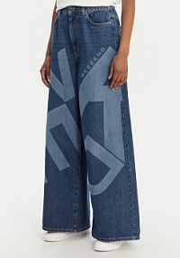 Jeansy Weekend Max Mara granatowe damskie Vortice 2615181011  Wide Leg