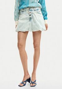 Spódnica jeansowa Desigual niebieska Fal Globo 26SWFD01  Regular Fit
