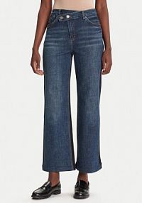 Jeansy Desigual granatowe damskie Twist 25WWDD14  Wide Leg