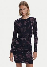 Sukienka koktajlowa Desigual czarna Medora 25WWVK27  Slim Fit