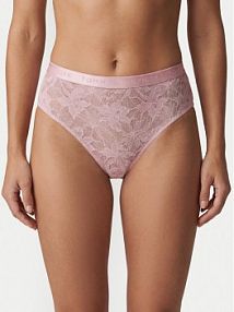 Figi Tommy Hilfiger różowe Klasyczne z wysokim stanem UW0UW06269