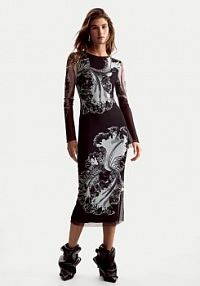 Sukienka codzienna Desigual czarna Reims Lacroix 26SWVK53  Regular Fit