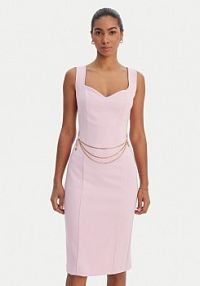 Sukienka koktajlowa Fracomina różowa FR26SD2017W42901  Slim Fit