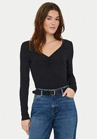 Bluzka ONLY czarna damska Betty 15365756  Standard Fit