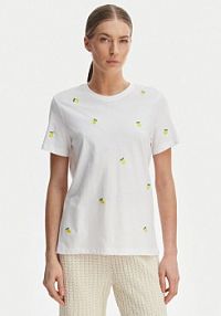T-shirt ONLY biały damski Ketty 15288473  Regular Fit