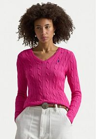 Sweter Polo Ralph Lauren różowy damski 211971870509  Slim Fit