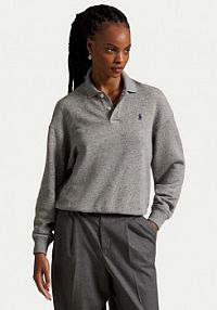 Bluza przez głowę Polo Ralph Lauren szara 211947966501  Relaxed Fit