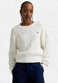 Sweter Polo Ralph Lauren biały damski 211A96245003  Relaxed Fit