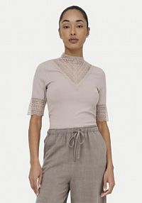 Bluzka ONLY beżowa damska Tilde 15335353  Slim Fit