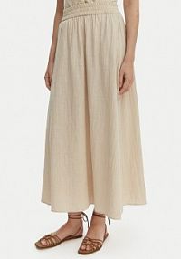 Spódnica maxi ONLY beżowa Tizana 15372613  Regular Fit